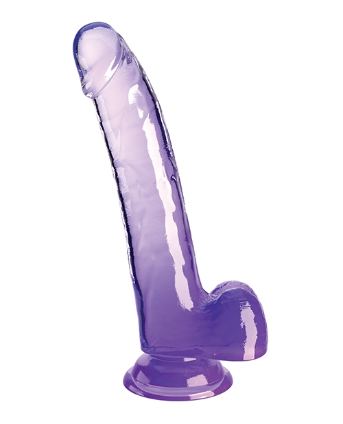 Order King Cock Clear 9" Cock w/Balls - Purple online