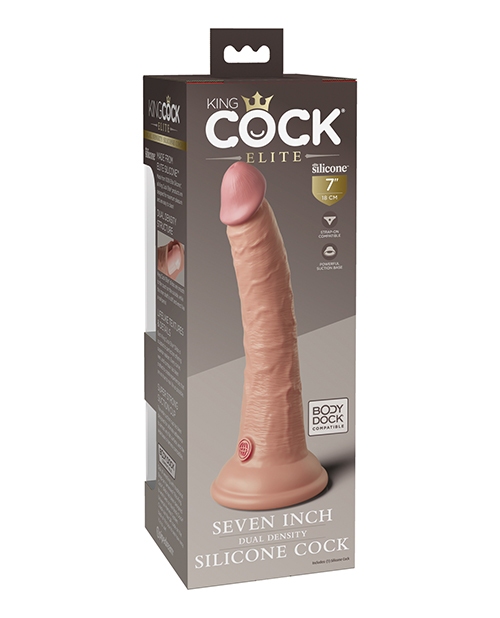 Order King Cock Elite 7" Dual Density Silicone Cock - Light online