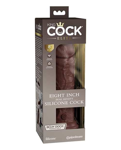 Shop King Cock Elite 8" Dual Density Silicone Cock - Brown online
