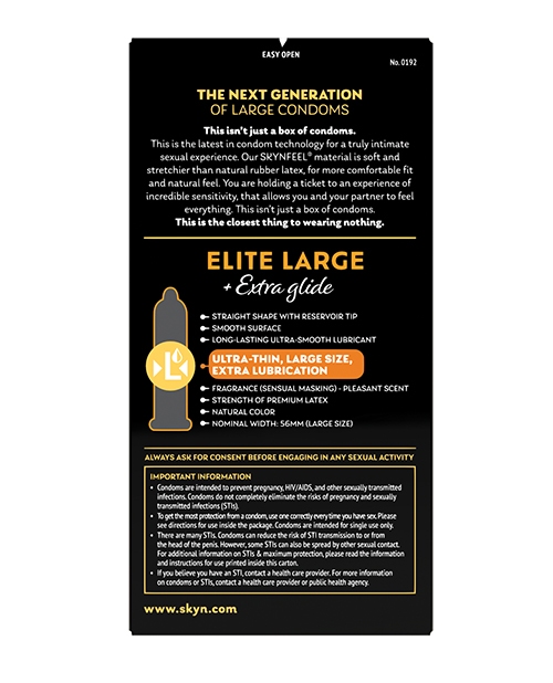 Order Lifestyles SKYN King Elite Large Ultra Thin & Extra Glide - Box of 10 online