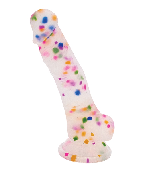 Shop Natalie's Toy Box Cock-A-Palooza Confetti Silicone Suction Dildo online