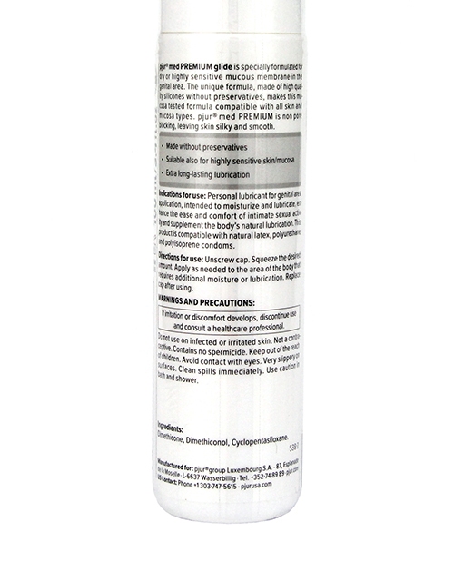 Order Pjur Med Premium Glide Concentrated Silicone Personal Lubricant - 100 ml Bottle online