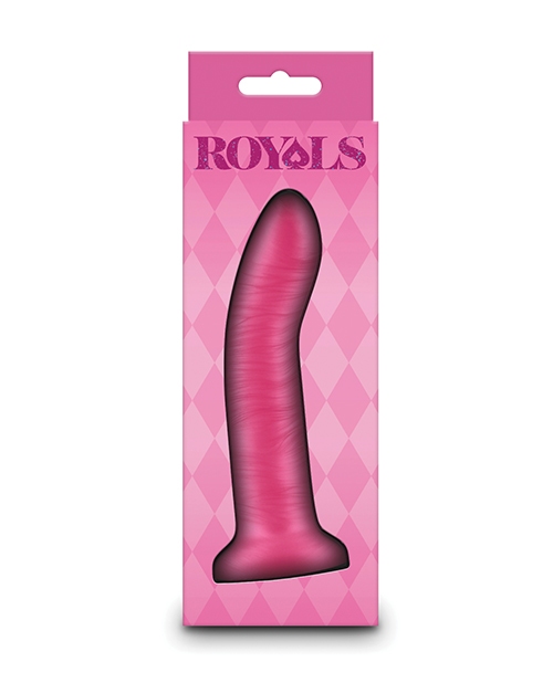 Order Royals 5" Charlie Curved Dildo - Metallic Pink online