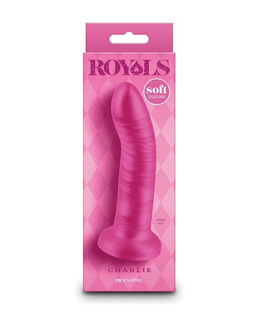 Shop Royals 5" Charlie Curved Dildo - Metallic Pink online