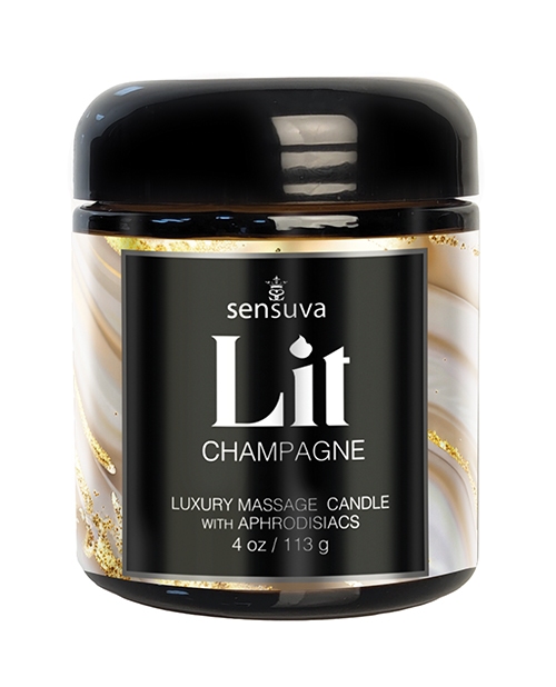 Shop Sensuva Lit Champagne Luxury Massage Candle - 4 oz online