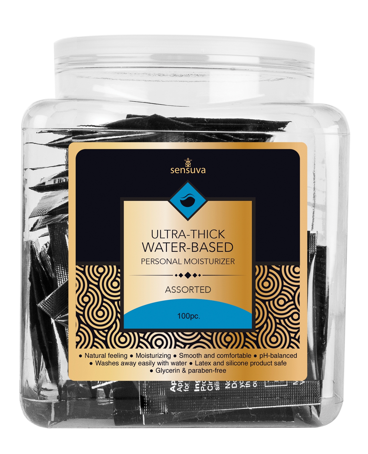 Shop Sensuva Ultra Thick Water Based Tub - Asst. Tub of 100 online