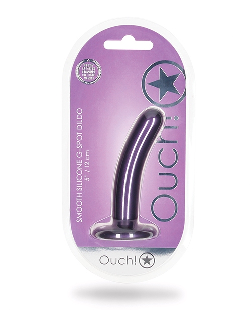 Shop Shots Ouch 5" Smooth G-Spot Dildo - Metallic Purple online