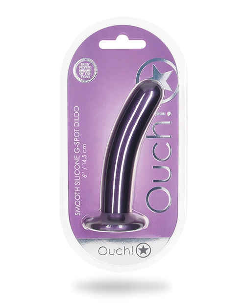 Shop Shots Ouch 6" Smooth G-Spot Dildo - Metallic Purple online