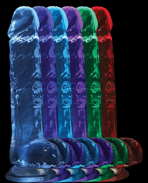 Buy Shots Real Rock LED Touch 7" Dong - Crystal Clear