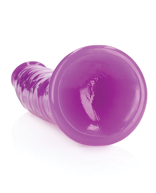 Buy RealRock Shots RealRock 10" Slim Dildo Glow in the Dark - Neon Purple