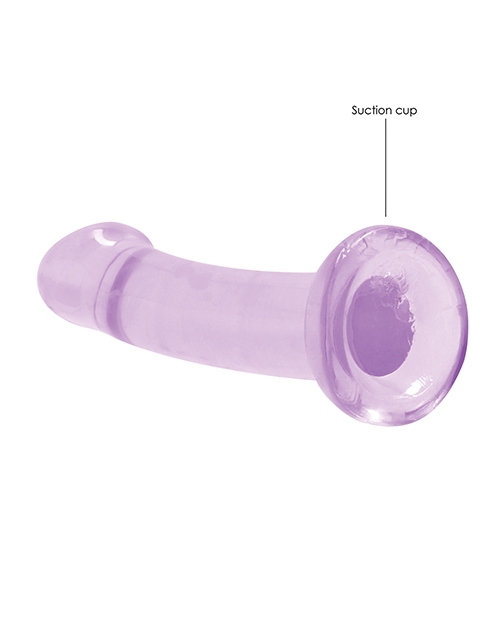 Shots RealRock Crystal Clear 7" Dildo - Purple for sale