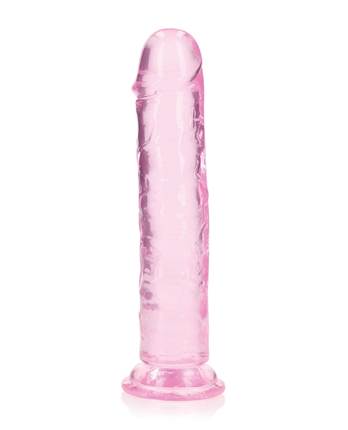 Order Shots RealRock Crystal Clear 8" Straight Dildo w/Suction Cup - Pink online