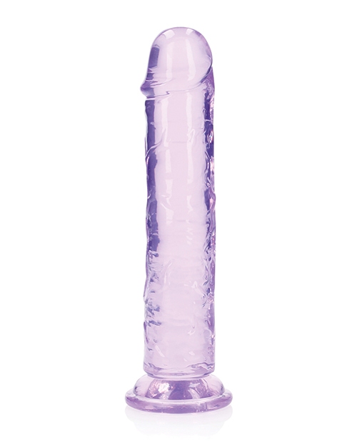 Order Shots RealRock Crystal Clear 8" Straight Dildo w/Suction Cup - Purple online