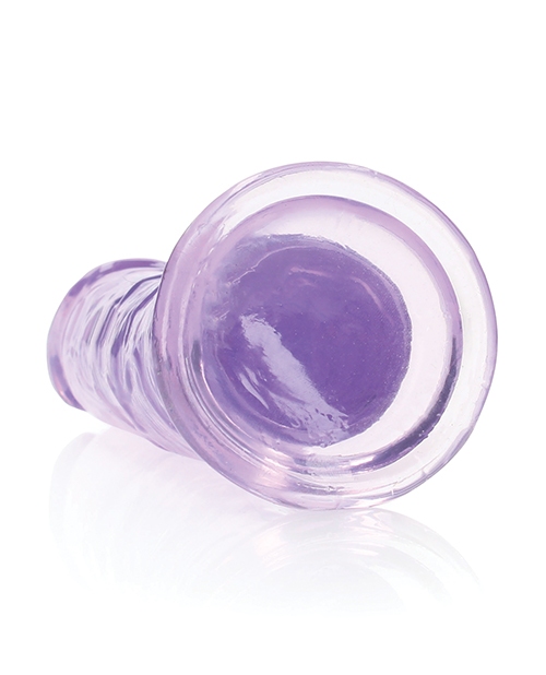 Buy RealRock Shots RealRock Crystal Clear 8" Straight Dildo w/Suction Cup - Purple