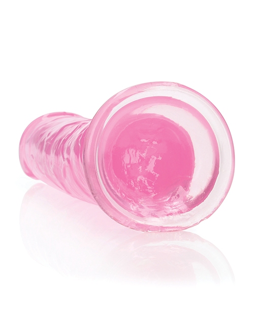 Buy RealRock Shots RealRock Crystal Clear 9" Straight Dildo w/Suction Cup - Pink