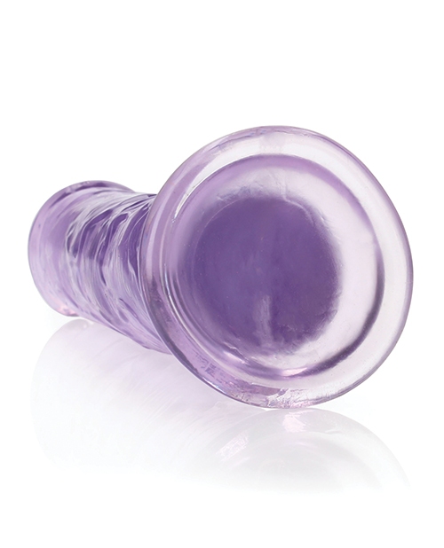 Buy RealRock Shots RealRock Crystal Clear 9" Straight Dildo w/Suction Cup - Purple