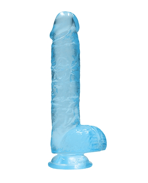 Order Shots RealRock Realistic Crystal Clear 6" Dildo w/Balls - Blue online