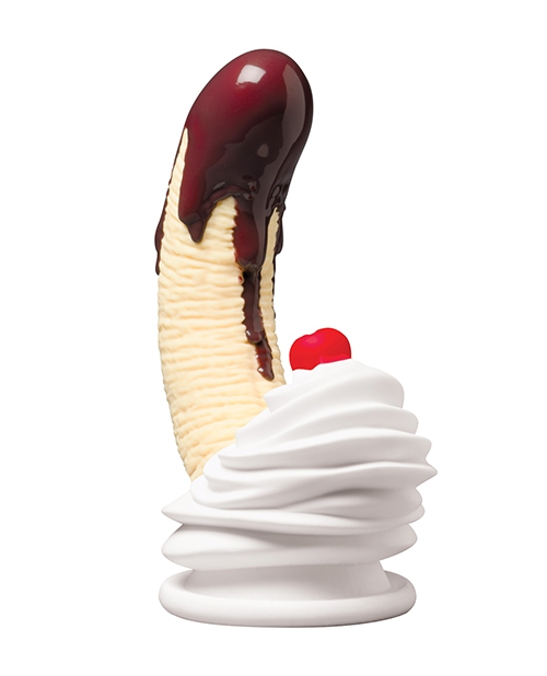 Simply Sweet Chocolate Dipped Banana Split Premium Silicone Dildo for sale