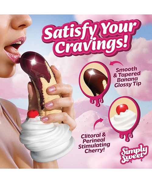 Shop Simply Sweet Chocolate Dipped Banana Split Premium Silicone Dildo