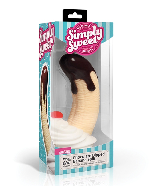 Shop Simply Sweet Chocolate Dipped Banana Split Premium Silicone Dildo online