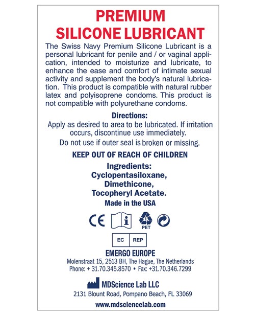Order Swiss Navy Lube Silicone - 8 oz online