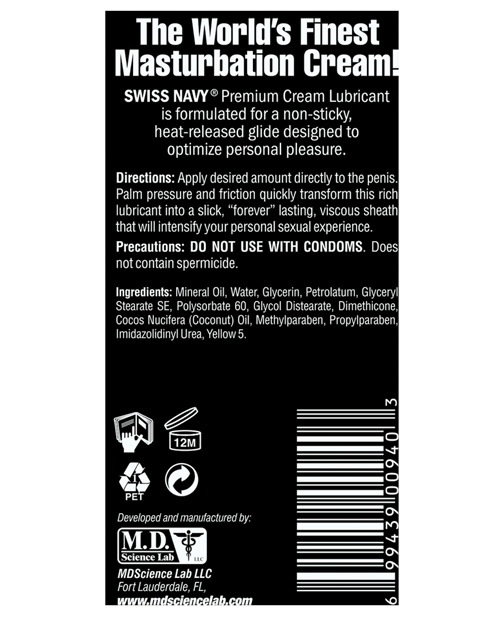 Order Swiss Navy Premium Masturbation Cream - 5 oz Tube online