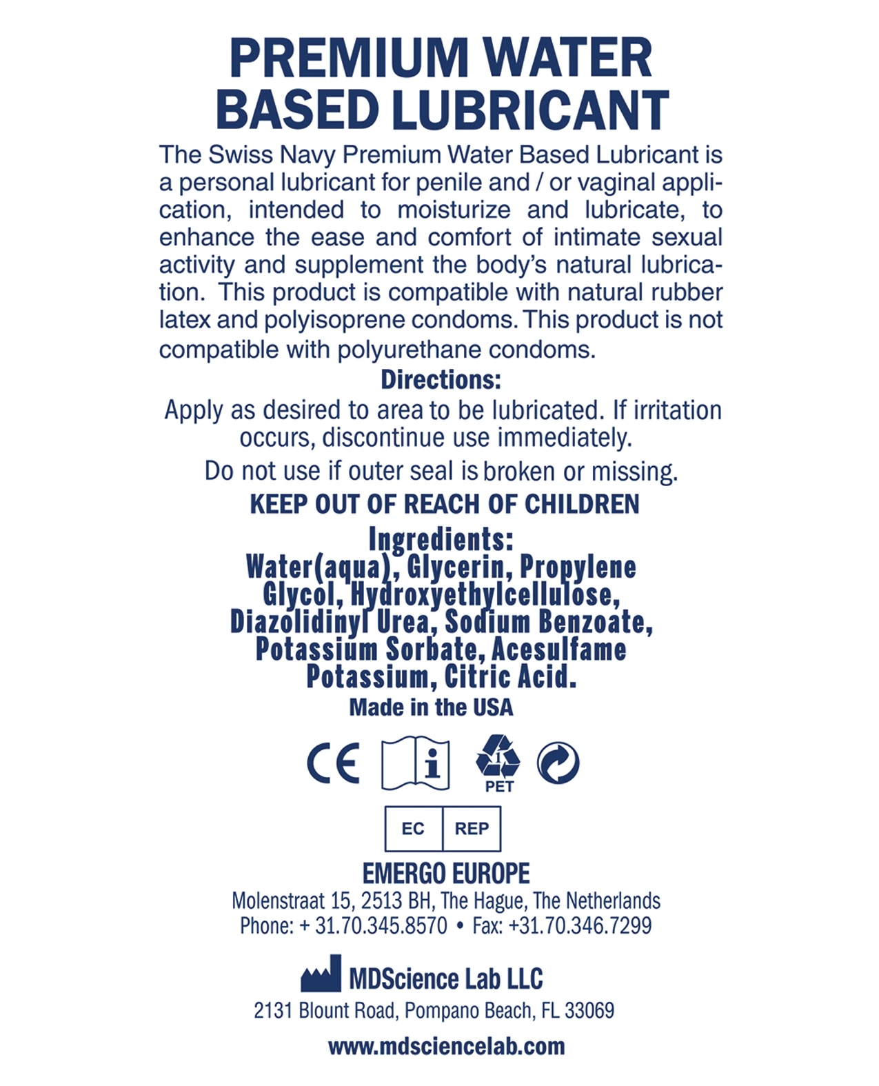 Order Swiss Navy Water Based Lube - 32 oz online