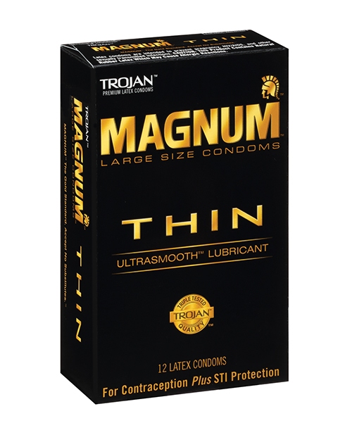 Shop Trojan Magnum Thin Condoms - Pack of 12 online