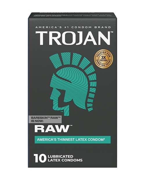 Shop Trojan Raw Condoms - Pack of 10 online