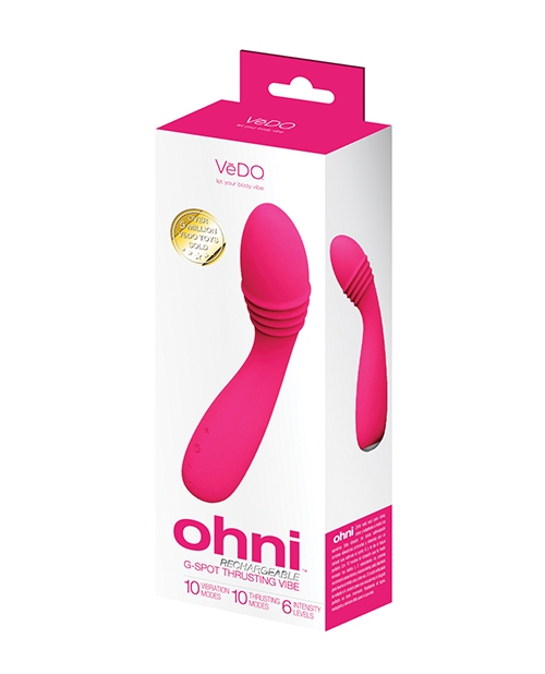 Shop VeDO Ohni Rechargeable G-Spot Thrusting Vibe - Pink online