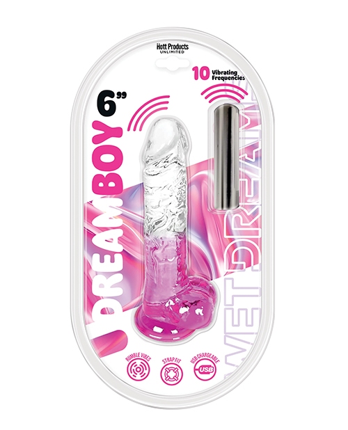 Shop Wet Dreams Dream Boy 6" Jelly Vibrator - Pink online