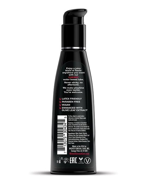 Order Wicked Sensual Care Aqua Water Based Lubricant - 4 oz Cherry online