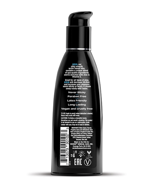 Order Wicked Sensual Care Aqua Waterbased Lubricant - 2 oz Fragrance Free online
