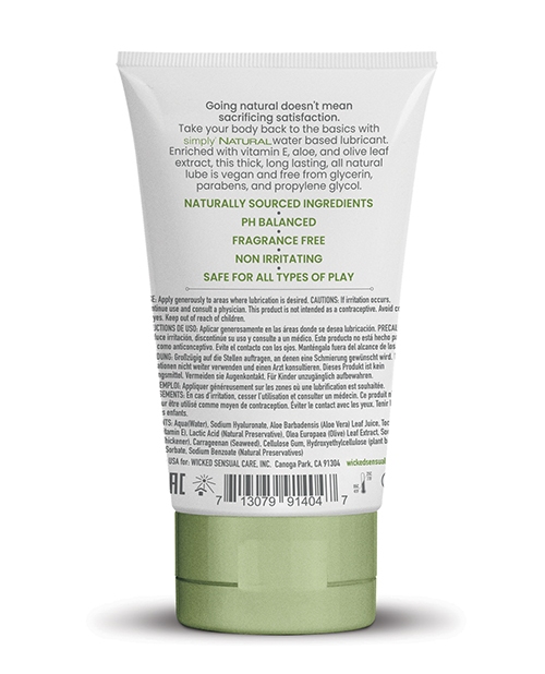 Order Wicked Sensual Care Simply Natural - 4 oz online