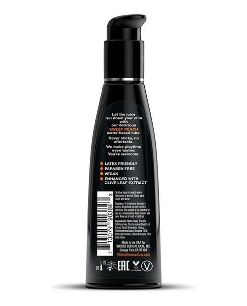 Order Wicked Sensual Care Waterbased Lubricant - 4 oz Sweet Peach online