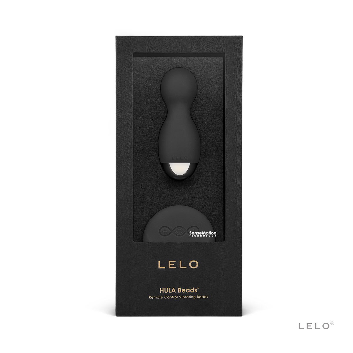 Close-up of the Black LELO vibrator for texture detail
