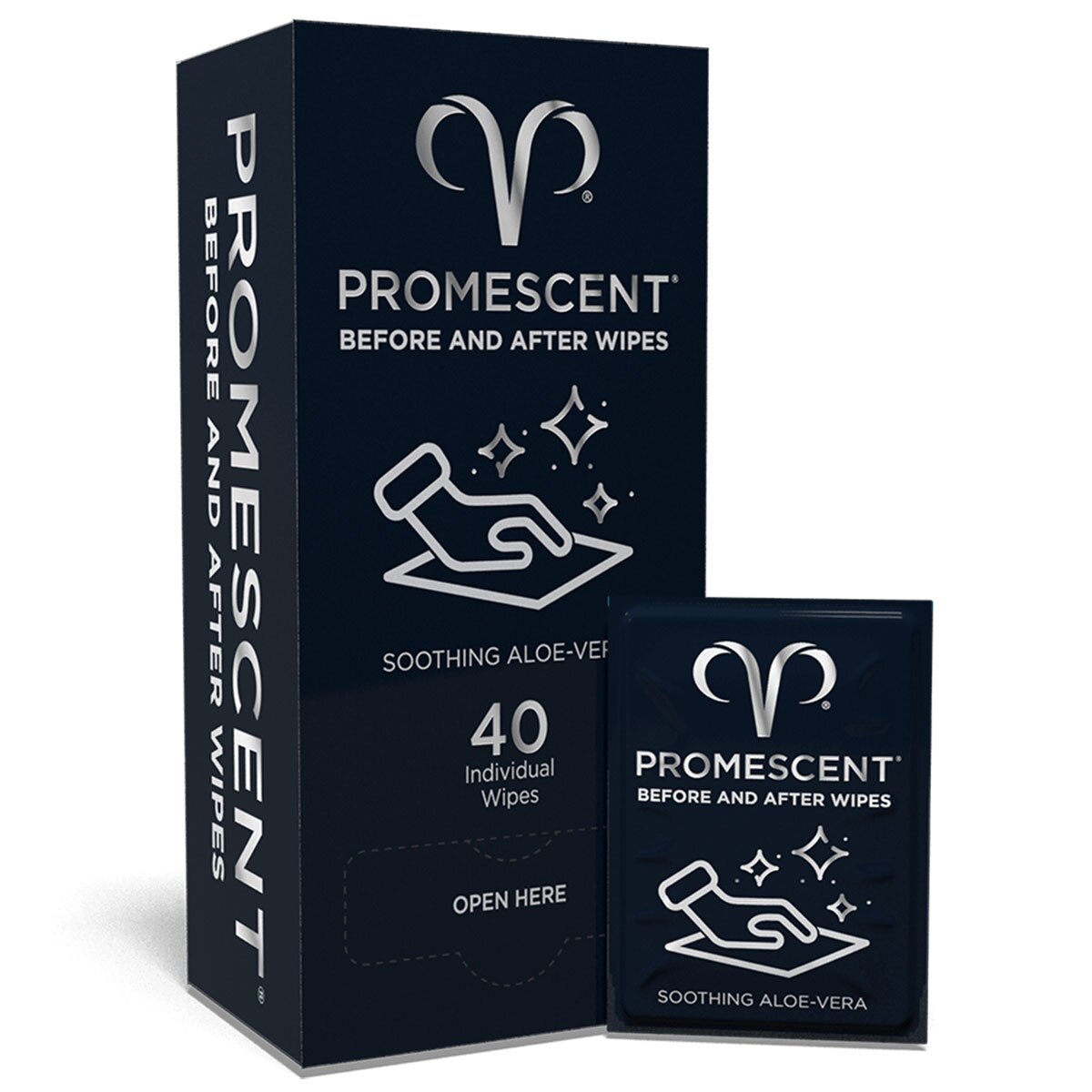 Promescent Before & After Wipes 40ct intimate cleansers and personal cleansing care by Promescent.