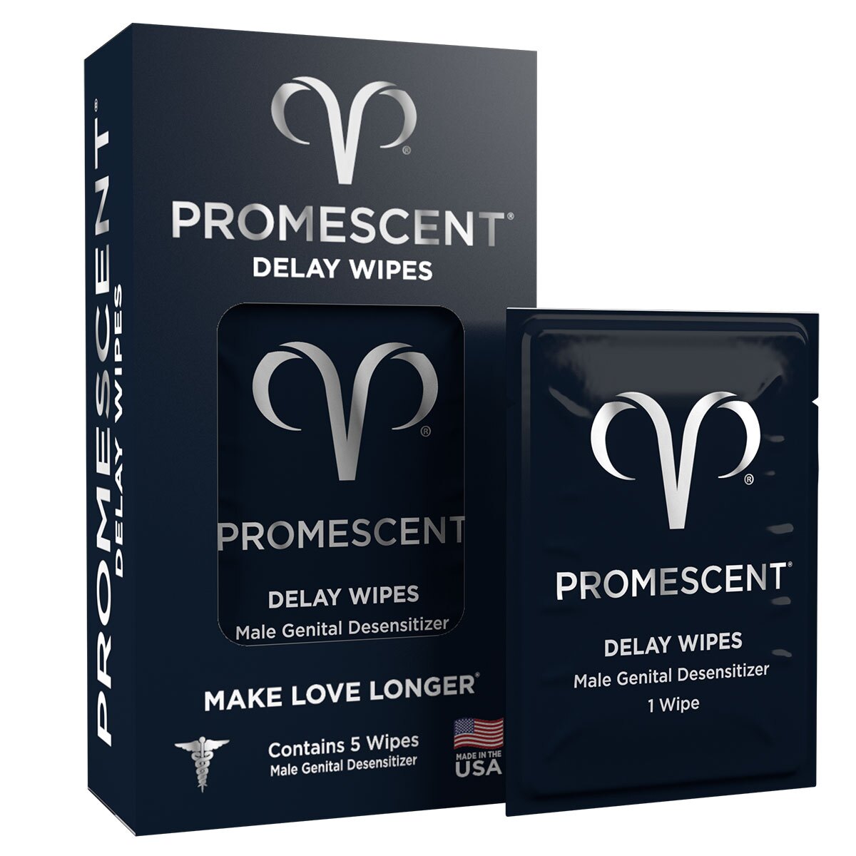 Promescent Delay Wipes 7ct intimate cleansers and personal cleansing care by Promescent.