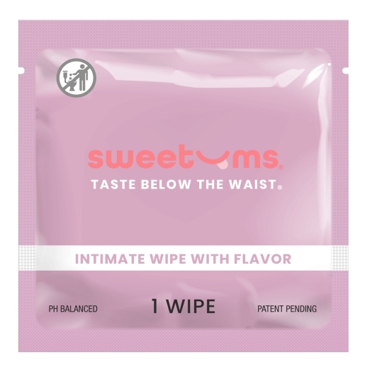 Sweetums Intimate Wipes Grape Flavor intimate cleansers and personal cleansing care by Sweetums.