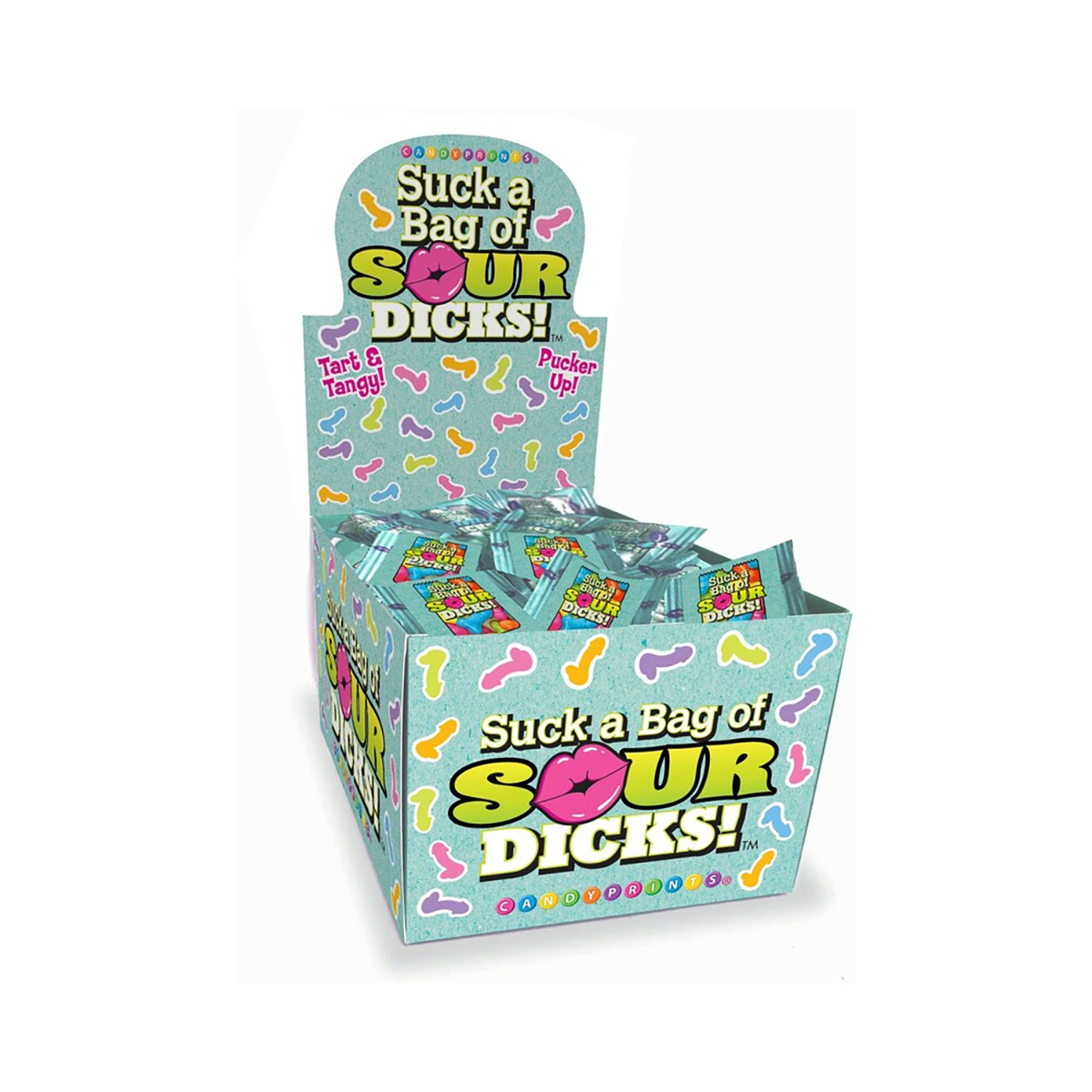 Buy  Suck A Bag Of Sour Dicks! 100 Piece Display book for her.