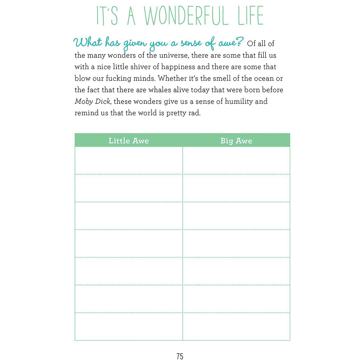 Buy  Find Your F*cking Happy book for her.