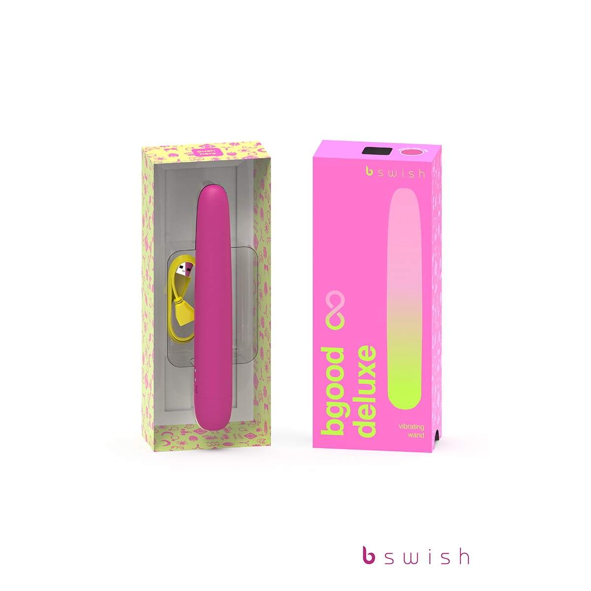 Close-up of the  B Swish vibrator for texture detail