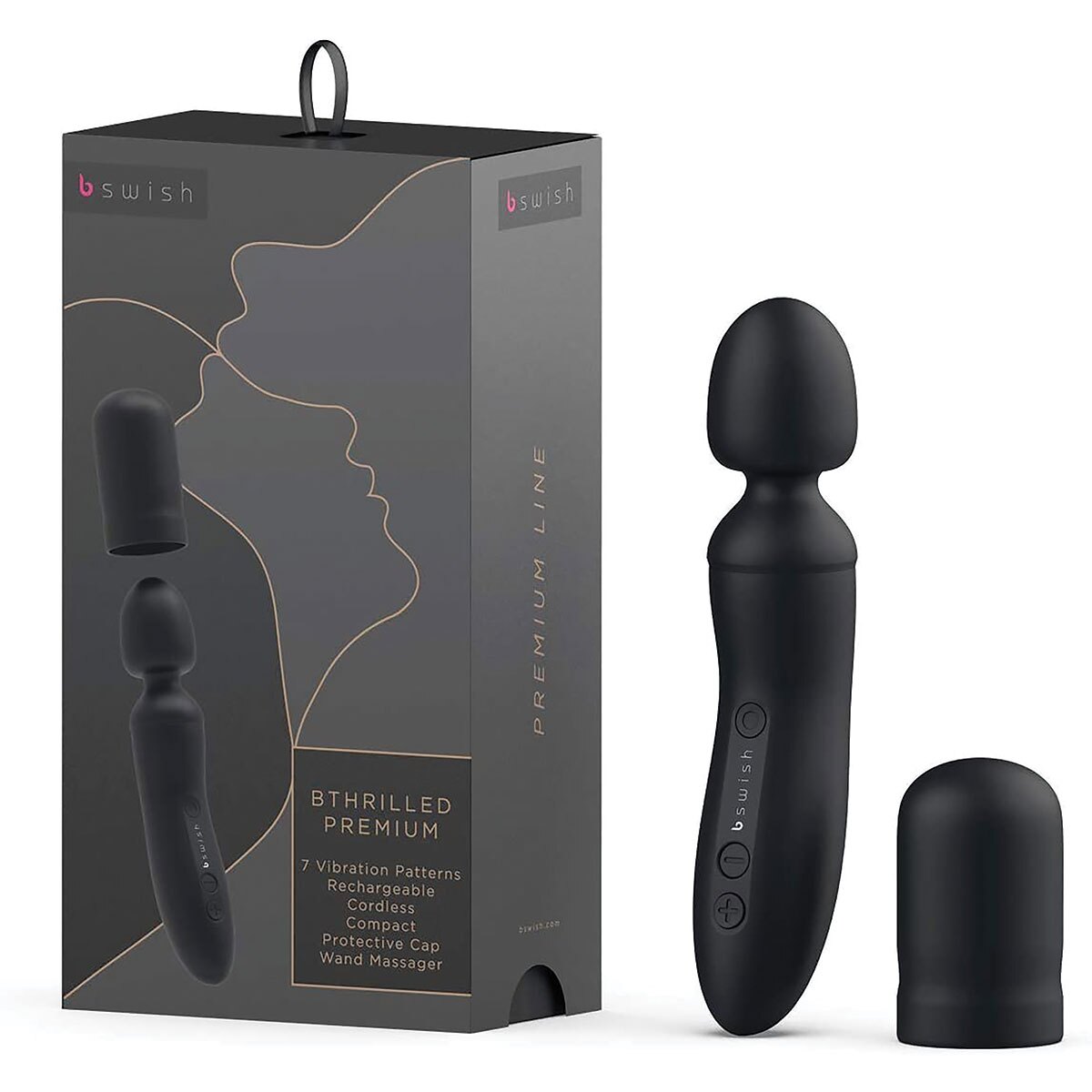 Angled view of the  B Swish vibrator designed for intimate use