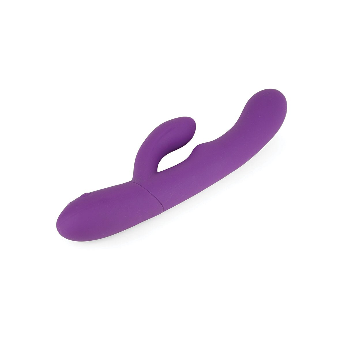 Angled view of the Purple Femme Funn vibrator designed for intimate use