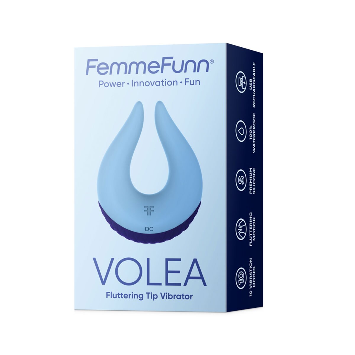 Product image of the Blue Femme Funn vibrator on clean background