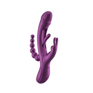 Purple Honey Play Box Vibrator Trilux Kinky Finger Rabbit with Anal Beads