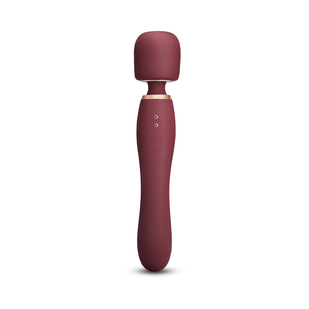 Angled view of the  Le Wand vibrator designed for intimate use