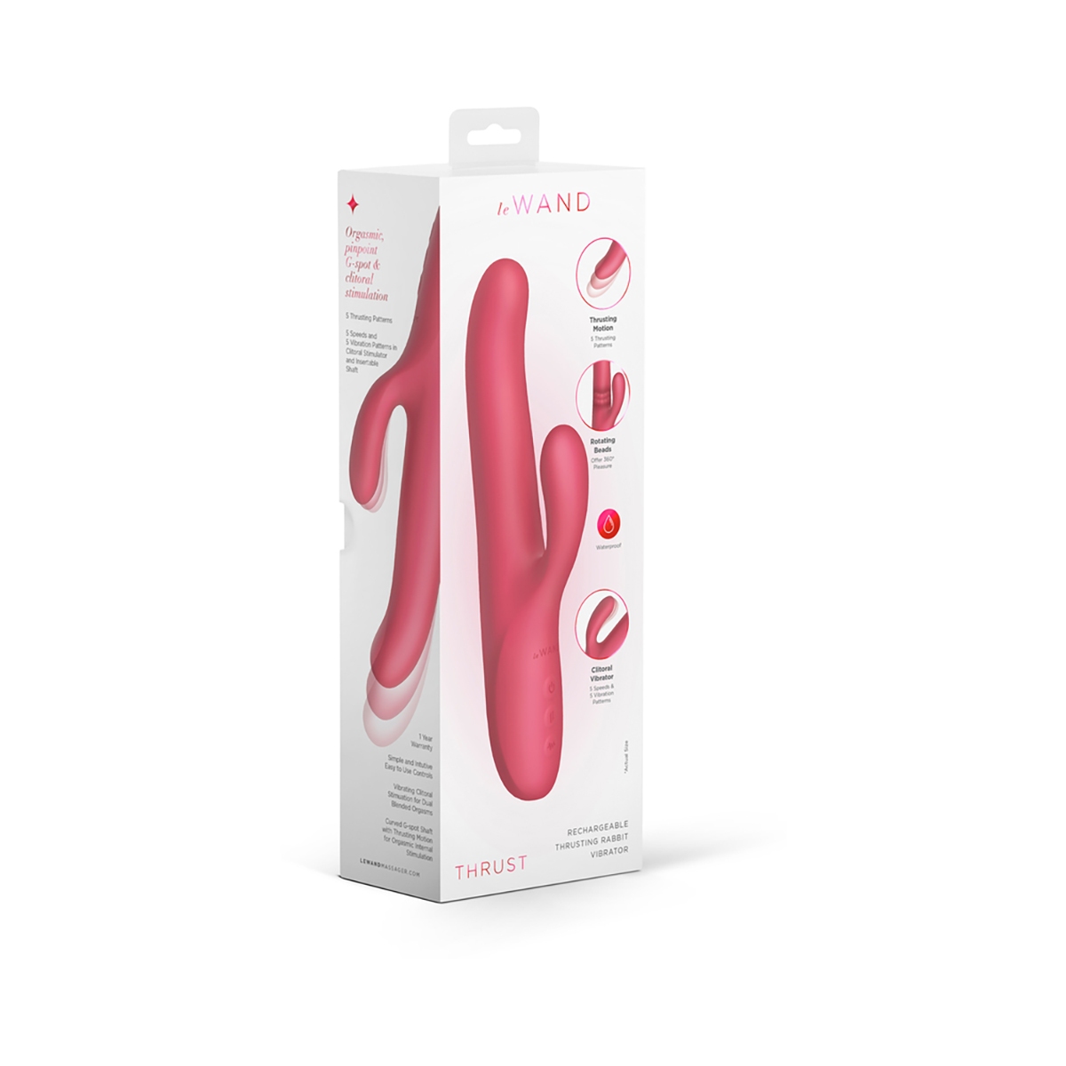 Fully assembled  Le Wand vibrator with smooth exterior