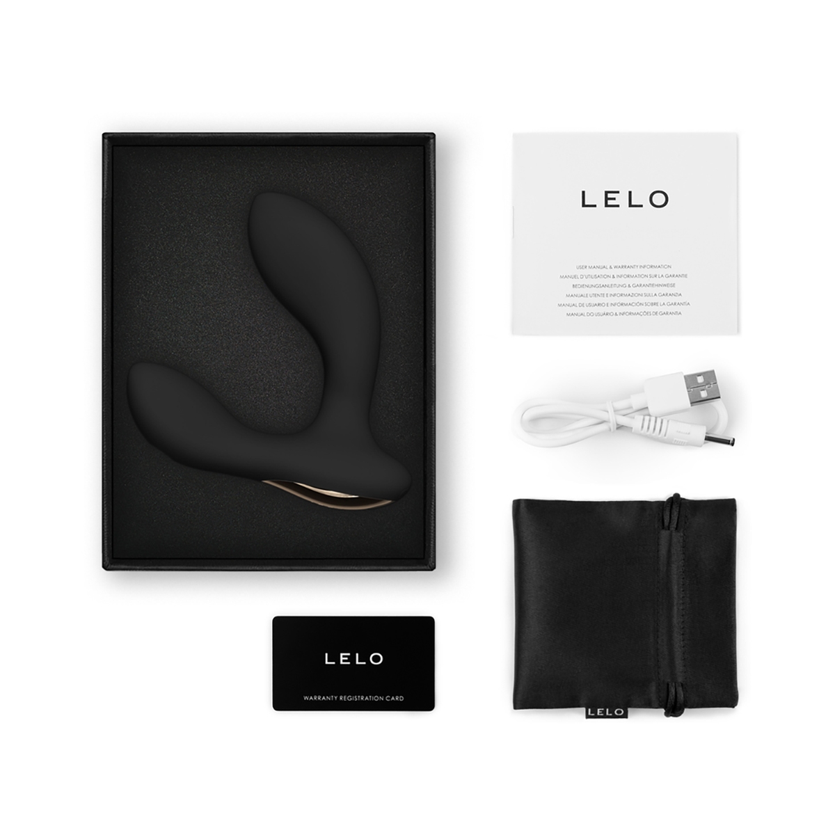 Close-up of the Black LELO vibrator for texture detail