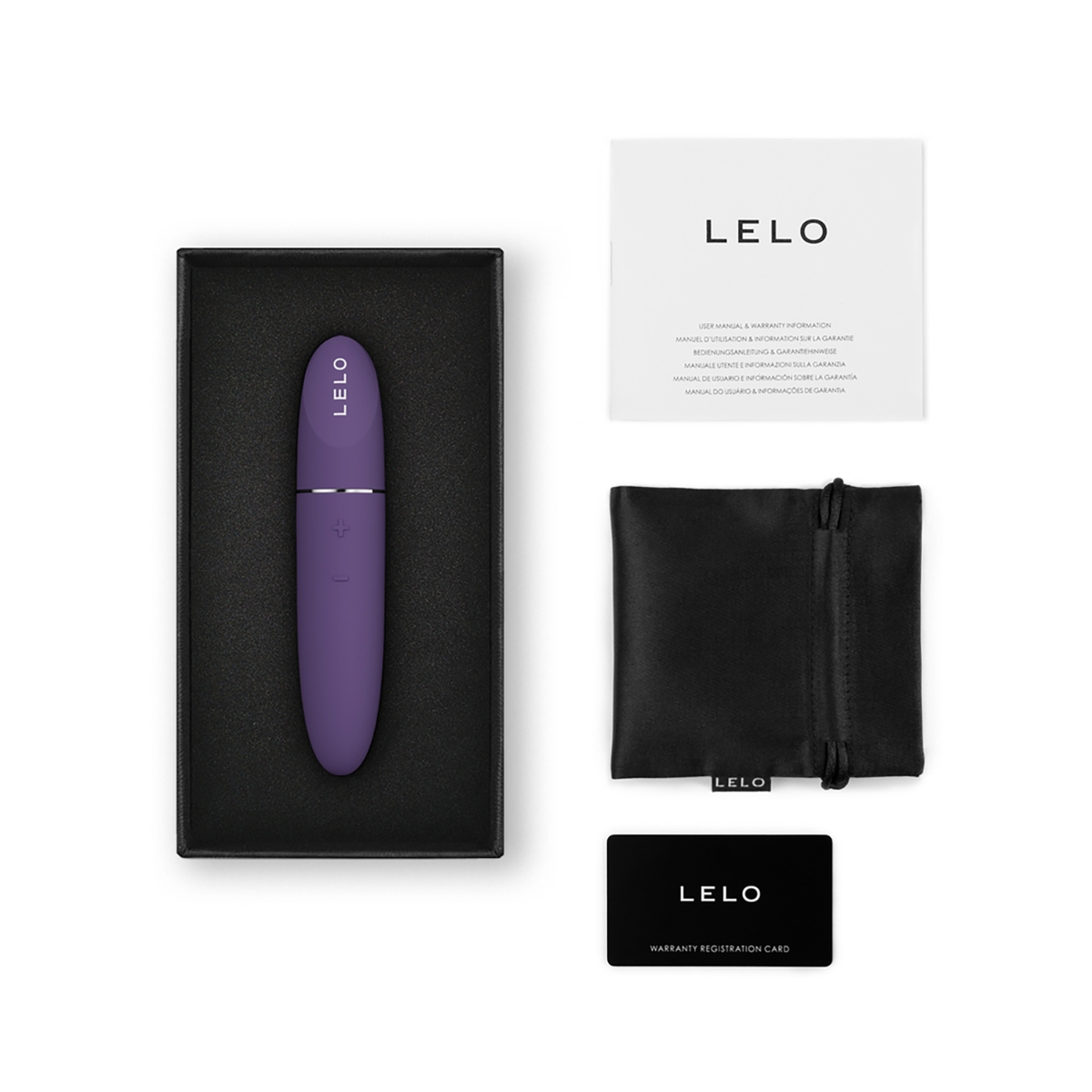 Close-up of the Purple LELO vibrator for texture detail